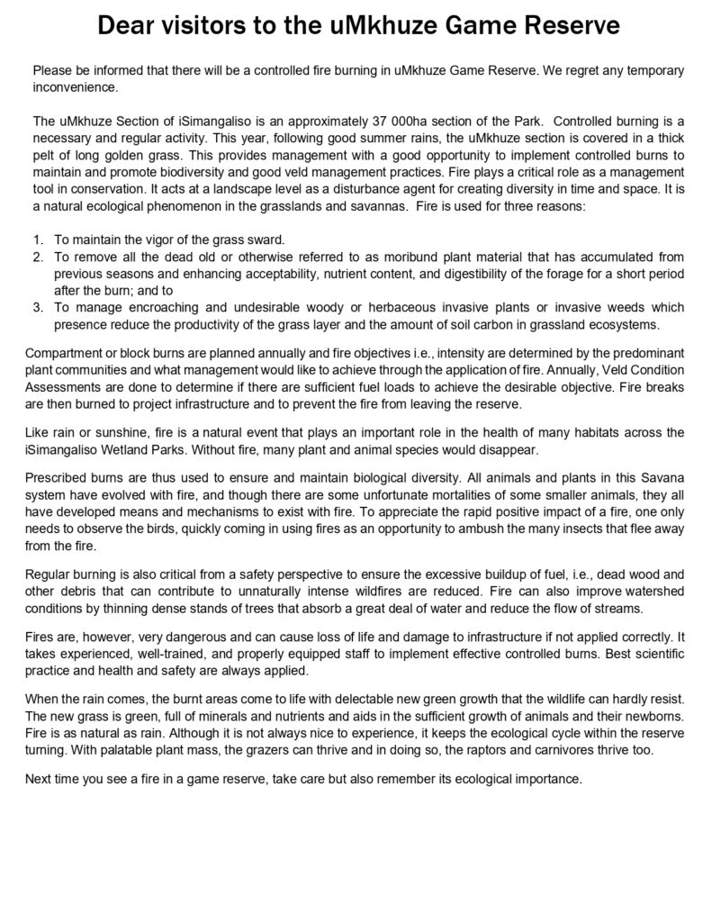 Controlled Burn Notice 2025